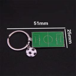 Criativo clássico campo de futebol chaveiro masculino esporte lazer carro chaveiro chave pingente futebol chaveiro saco pingente acessórios - Image 5