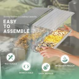 Alimentadores de pássaros para visualização de janela transparente para o exterior Aperto de sucção aprimorado Pássaro selvagem assistindo gatos Alimentador Birdhouse - Image 6