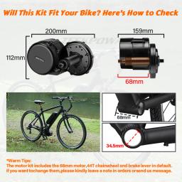 Bafang kits de motor de acionamento médio 48v 750w 500w 36v 500w 250w sem acessório e peça para motor de bicicleta elétrica kit diy se encaixa 68-73mm - Image 4