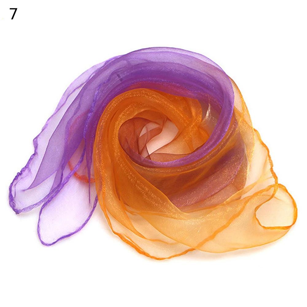 6 cores práticas cachecóis de ginástica para o jogo ao ar livre brinquedos dança e malabarismo toalhas doces colorido gym toalha de dança gaze - Image 1
