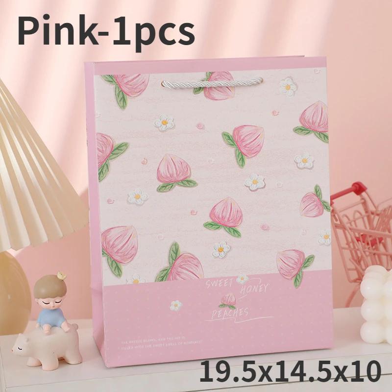 Desenhos animados customizáveis sacolas de compras, sacos de papel kraft, embalagem de presente, festa de aniversário, atacado, 40pcs - Image 1