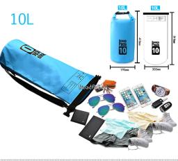 Roadfisher totalmente impermeável 10l/20l/30l saco de viagem seco molhado separação armazenamento caso telefone mochila para praia natação deriva - Image 4