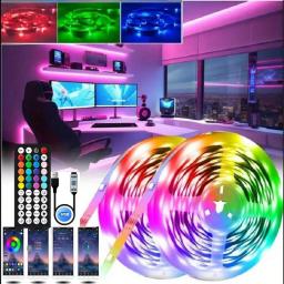 Fita LED USB, Fita RGB, Wi-Fi, Bluetooth, Fita, Ice String, Iluminação de Férias, Parede Gamer, Decoração do Quarto, 5050, 5V, 10 m - Image 1