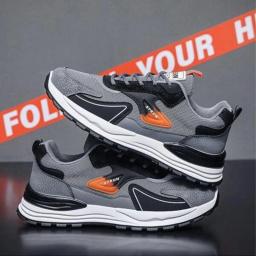 Tênis de plataforma antiderrapante respirável masculino, tênis esportivo masculino, tênis de corrida, malha versátil, marca de moda - Image 3