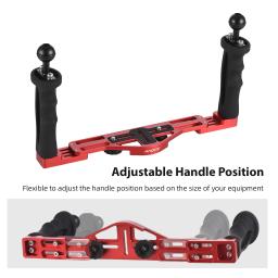 Dual Handle Camera Diving Rig, Handheld, impermeável, bandeja subaquática, estabilizador, habitação, suporte para GoPro, Canon, Sony, Nikon, DSLR - Image 1