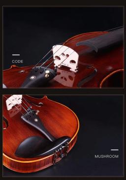 Viola profissional com Bow Foam Case, avermelhado Brown Bege, 100% Handmade Verniz, Frete Grátis, 15 ", 15.5", 16" - Image 4