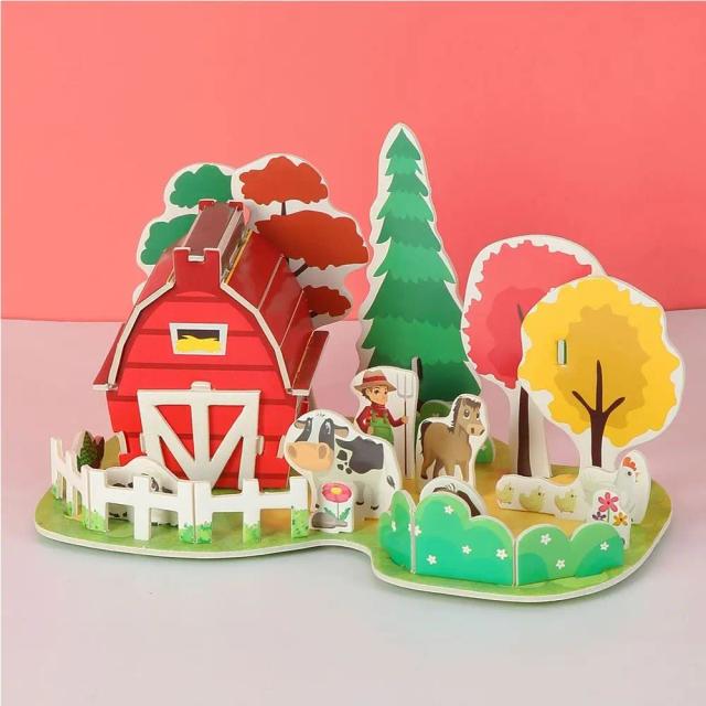 Blocos de Construção 3D para Crianças: Papéis Artesanais e Brinquedos Educativos para Bricolagem Divertida