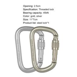 Mosquetão em forma de D para montanhismo, alta carga de aço de escalada Main Lock, 45KN - Image 3