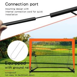 Obras de futebol portáteis para quintal dobrável móvel treinamento rede de futebol para crianças gol de futebol indoor ao ar livre pop up metas de futebol - Image 6