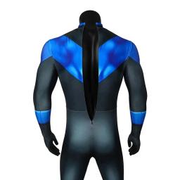 2025 adulto super-herói titãs nightwing macacão cosplay traje halloween masquerade legal bodysuit com máscara de olho-o-a - Image 4
