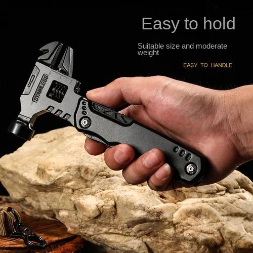Multitool alicate multifuncional garra martelo ferramenta de aço inoxidável ao ar livre sobrevivência fio cortador faca acampamento chave ferramentas manuais - Image 1