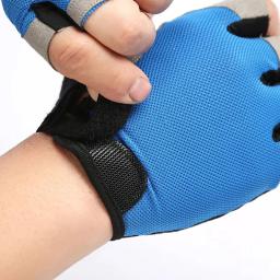 Luvas de meio dedo respirável para homens e mulheres, luvas antiderrapantes, luva de ginástica, fitness, esporte, treinamento - Image 4