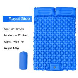 Colchão de ar à prova de umidade com travesseiro, Outdoor Camping Mat, 2 Pessoa Tent Pump, 190x120cm, Novo - Image 2