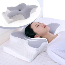 Almofada Em Forma De Borboleta De Espuma De Memória, Relaxamento Cervical, Rebound Lento Cervical, Alívio Da Dor No Pescoço, Dormir Ortopédico - Image 1