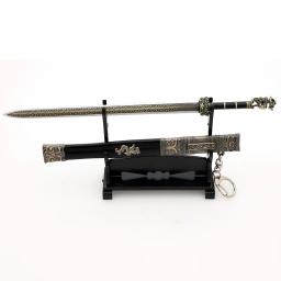 Chinese Ancient Arma Fria Toy, Rodas Katana Cosplay, Metal Gravado Arma Modelo, Colecionáveis Artesanato, Ornamentos Presentes, 22cm - Image 6