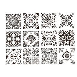 Modelo reutilizável Mandala Stencil, Ferramenta Artesanal Artesanato, Moda Pintura, 12pcs - Image 2