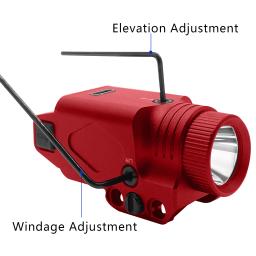 Hisetome arma laser roxo, comprimento de onda 405nm com 600lm lanterna, longa vida útil da bateria, usb recarregável arma luz (escudo vermelho) - Image 3