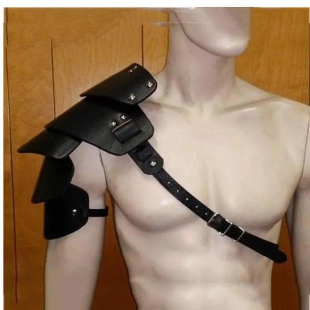 Armadura Medieval Viking de Ombro Único para Cosplay: Cavaleiro Gladiador, Samurai Pauldrons, Estilo Steampunk e Gótico em Couro PU