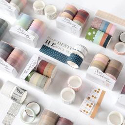 Conjunto de fitas decorativas Washi da série Sweet Dream, Scrapbooking DIY, fita artesanal mascarada, suprimentos escolares e de escritório, 10 unidades por pacote - Image 1
