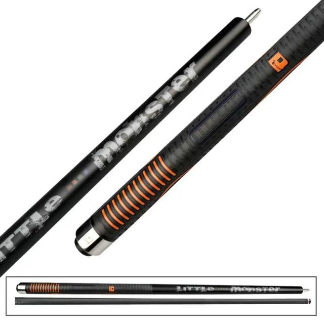 Bastão de Bilhar Little Monster Thunder PQ com Energia de Fibra de Carbono, 58" e Ponta de 12,5mm