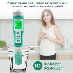 Medidor de qualidade da água digital, testador multifunções para aquários, PH, CE, TDS, ORP, H2, fértil, salinidade, S.G. Temperatura, 10 em 1 - Image 5