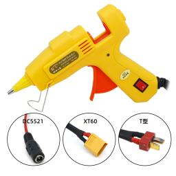 12v/24v pistola de cola quente 25w melt gun 7mm cola stickmodel e ferramenta de reparo de artesanato xt60/t/dc5521/plugue do carro para o uso ao ar livre - Image 1