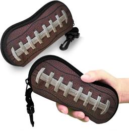 Futebol Macio Óculos De Sol Caso para Homens Mulheres Ultra Leve Neoprene Zipper Óculos Portátil Caso Óculos com Cinto Clipe - Image 6