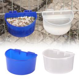 Copo de alimentação de plástico para animais de estimação, alimentador de pássaros, papagaio comida e água tigela, alimentação pendurada calha, copo à prova de respingos, pombos gaiola, gaiola alimentador ferramenta - Image 1