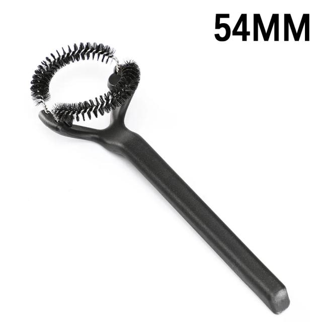 Escova de Limpeza para Máquinas de Espresso e Cafeteiras com Cabeça Substituível - Ferramenta Eficaz para Manutenção de Moedores de Café 51mm e 58mm