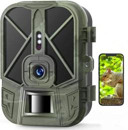 Câmera de caça ao ar livre, 50mp, 4k, com bateria de lítio de 8000mah, visão noturna, armadilhas fotográficas, armadilha de vigilância selvagem, jogo cam - Image 1