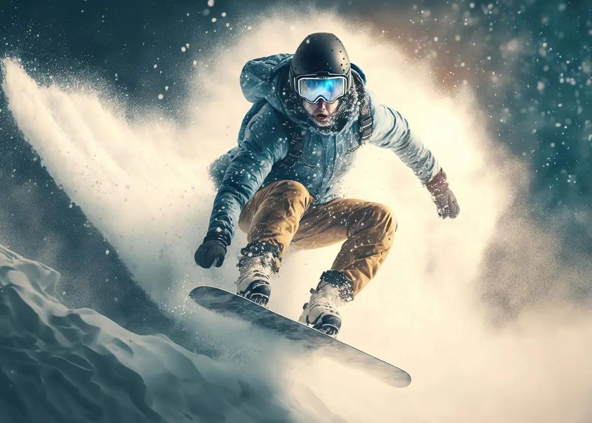 Pôster de snowboard, imagens de snowboard, esportes, impressão em tela, arte de parede, pintura, decoração de quarto de casa - Image 1