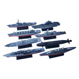 Navio de guerra modelo brinquedo para adultos e crianças, 4D montado navio modelo, aviões coleção brinquedos, playset, presentes de aniversário, 8 pcs - Image 2
