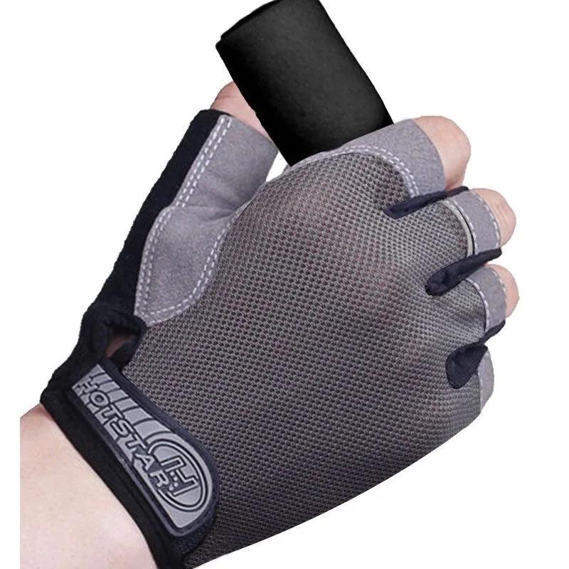 Mulheres ciclismo luvas de bicicleta meio dedo luvas de ginásio masculino mitten respirável anti-deslizamento luva de fitness esporte treinamento luvas - Image 1
