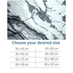 Decoração do fundo do aquário para tanques de peixes, mármore branco textura, pedra rochosa, cartaz HD 3D, répteis e répteis, 5-55 galões - Image 3