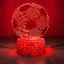 3D Bola De Futebol LED Night Light para Crianças, Toque Nightlight, Candeeiro De Mesa, Futebol Ilusão, Luminoso, Decoração Do Quarto, Presentes - Image 3