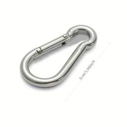 304 Stainless Steel Spring Snap Hook, Chaveiro Fivela, Gancho de segurança resistente, Fivela de talha, Fivela de corrente, Pet ro, 300 Lbs - Image 3
