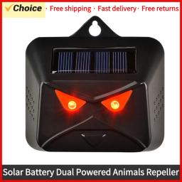 Multi-silício painel solar bateria, Dual Powered, animais repelente, cão, pássaro, repelente, piscando, dissuasor, luz LED - Image 1