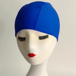 Boné de banho de tecido de lycra de nylon, cores sólidas, verão, piscina, spa, praia, jogo, unissex, touca de natação para mulheres e homens - Image 3