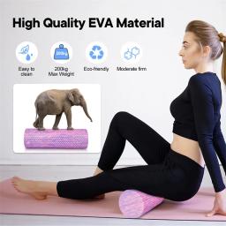 Rolo de espuma de yoga de eva, 15*45cm, massageador corporal de alta densidade para pilates, exercício fitness, academia, equipamento muscular relaxante, alívio das costas - Image 4
