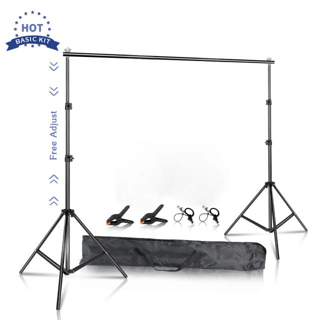 Kits de Fotografia com Fundo Verde Chromakey, Suporte e Bolsas para Estúdio Photo Booth