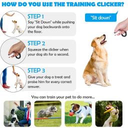 2/pacote de treinamento do cão clicker com alça de pulso ajustável durável leve fácil de usar para gatos filhote de cachorro aves cavalos - Image 3