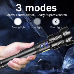 Xhp390 lanterna mais poderosa usb recarregável luz forte militar tático lanterna acampamento caça ao ar livre tocha - Image 2
