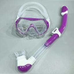 Conjunto de óculos de snorkel infantil com capa de nariz, máscara de mergulho antinevoeiro, equipamento de natação, vidro temperado, 180 °, 3-10 anos, meninos e meninas jovens - Image 3