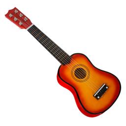 6 cordas pequeno baixo acústico guitarra instrumentos musicais com picaretas basswood ukulele para crianças crianças jogando brinquedo de aprendizagem presente - Image 2
