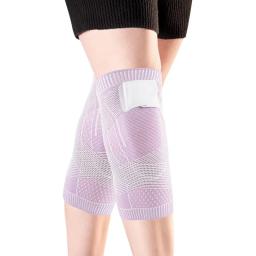 Joelheira Elástica Esportiva Pressurizada para Homens e Mulheres, Joelheiras, Suporte Fitness Gear, Basquete, Voleibol, Brace Protector Bandage, 1 Par - Image 1