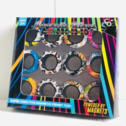 Venda bem 3 peças de brinquedo de anel magnético de redução de estresse, brinquedo de anel colorido, anel de redução de estresse para alívio de ansiedade TDAH presente de feriado - Image 5