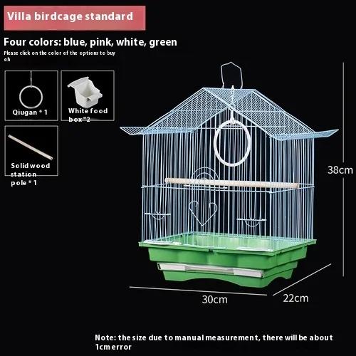Pequena casa ao ar livre do pássaro com gaiolas, gaiola, brinquedos, produtos para animais, mochila, Hamster, Budgie, Jaula, Pajaro, RR50BN - Image 1