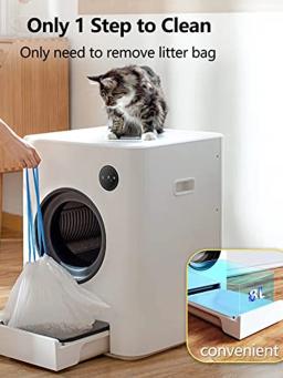 Totalmente fechado automático inteligente gato caixa de areia automático auto limpeza wifi app controle produtos para animais estimação rascador para gato gato - Image 3