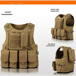 Camuflagem Caça Vest, Combate Colete De Segurança, colete tático, CS Jogo, Airsoft Assalto, Equipamento ao ar livre - Image 2