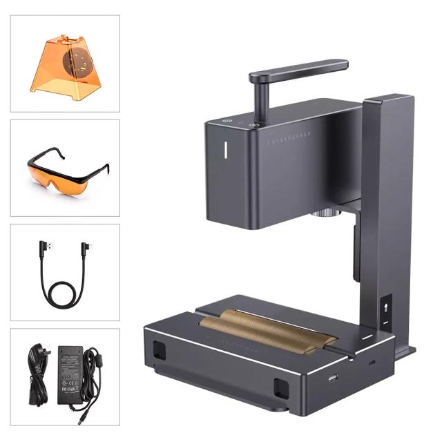 Máquina de Gravação a Laser Laserpecker LP2: Mini Gravador Portátil Bluetooth 5.0 para Carpintaria, Couro e Projetos DIY 2K, 5W